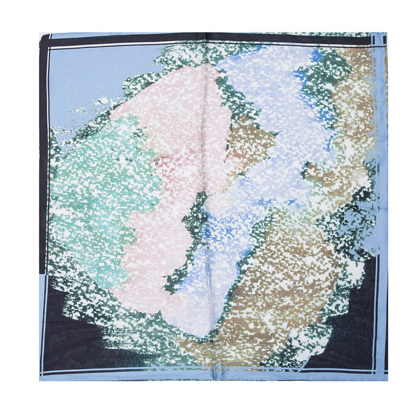 Blue & Navy Silk Neck Scarf