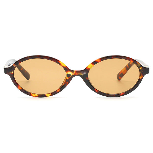 Brown Tortoiseshell Oval Sunglasses