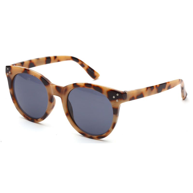 Camel Tortoiseshell Rounded Sunglasses