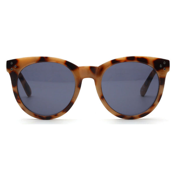 Camel Tortoiseshell Rounded Sunglasses