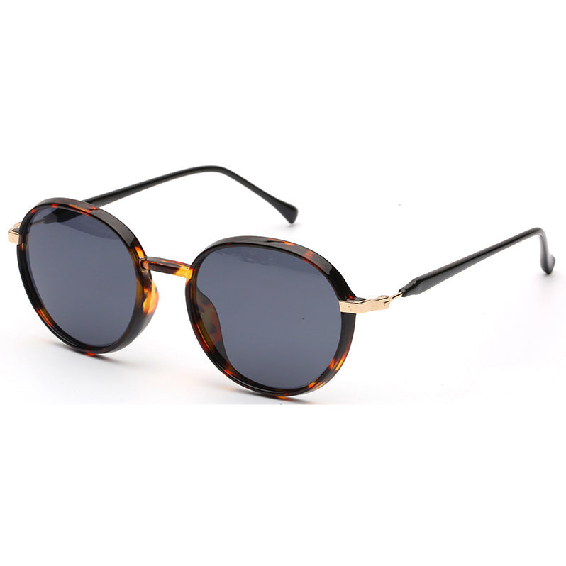 Brown Tortoiseshell Round Sunglasses