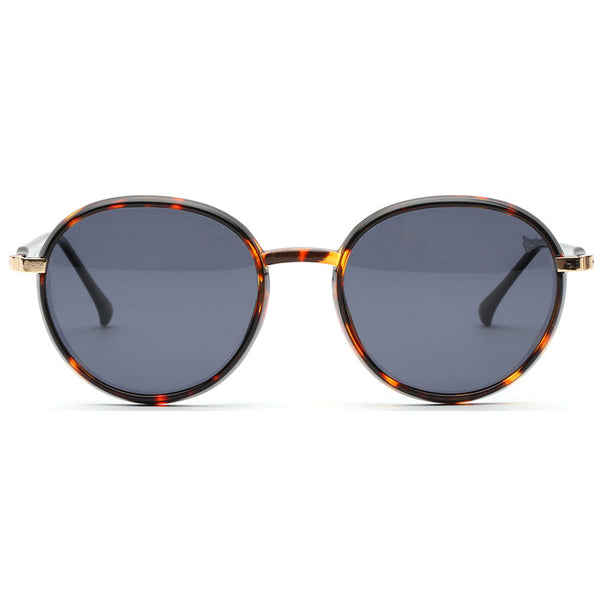 Brown Tortoiseshell Round Sunglasses