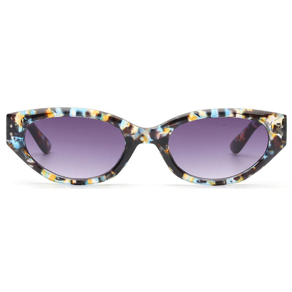 Black & Blue Speckled Cateye Sunglasses