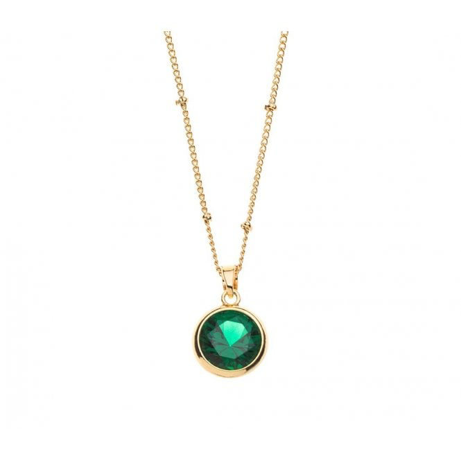 Gold & Emerald Pendant Necklace