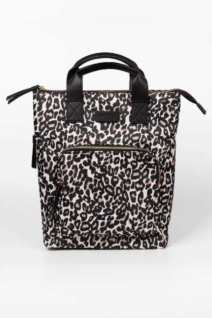 Sutton Cream Leopard Print Backpack