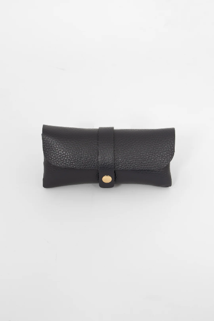 Cosima Navy Leather Sunglasses Case