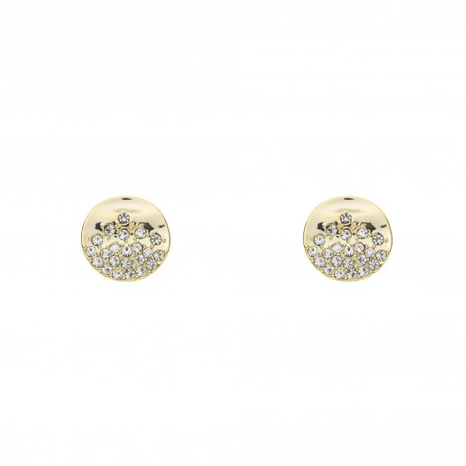 Gold Crystal Stud Earrings