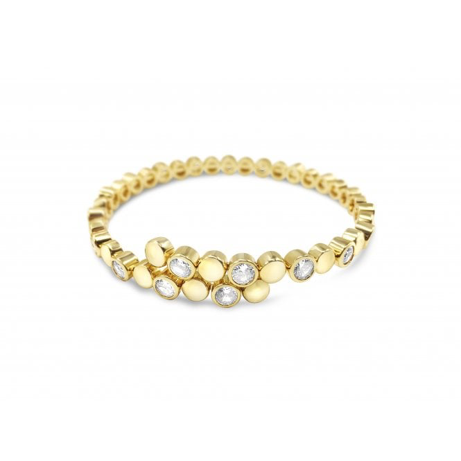 Gold & Crystal Overlap Bracelet