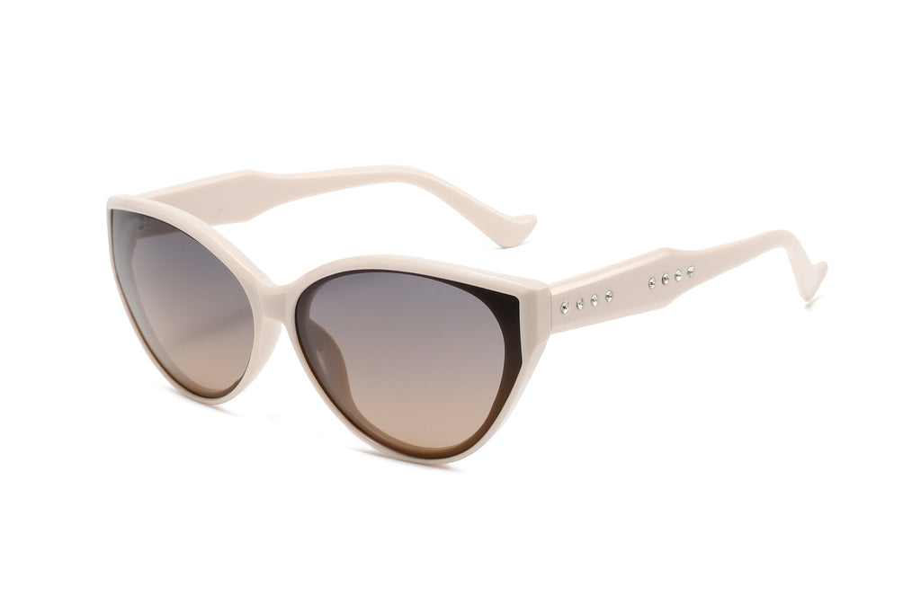 Cream Frame Cateye Sunglasses