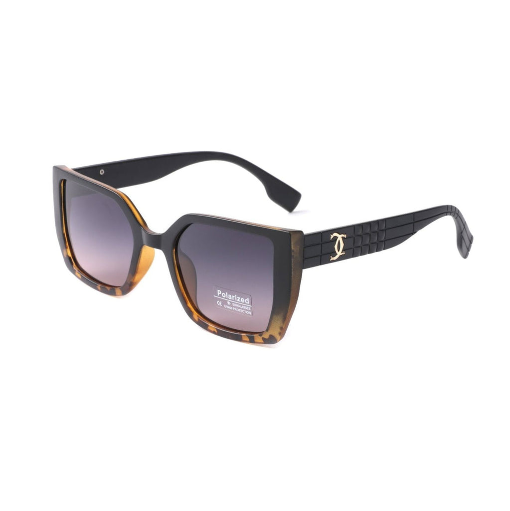 Tortoiseshell & Black Square Frame Sunglasses