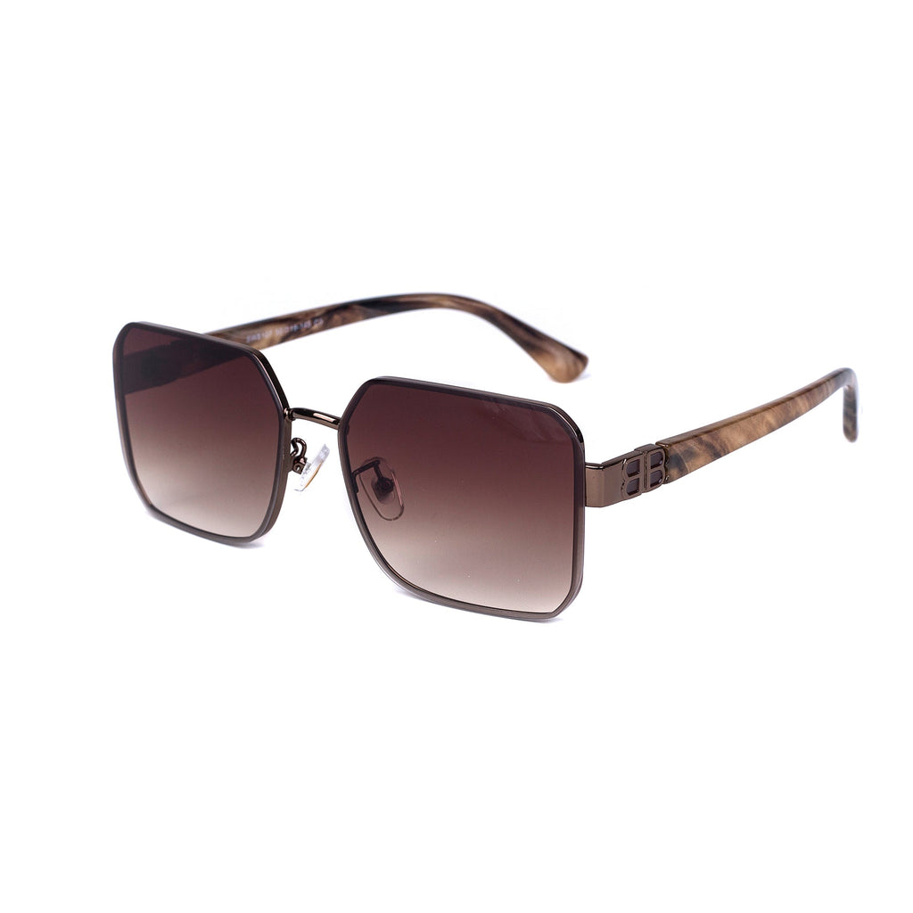 Brown Oversized Square Frame Sunglasses