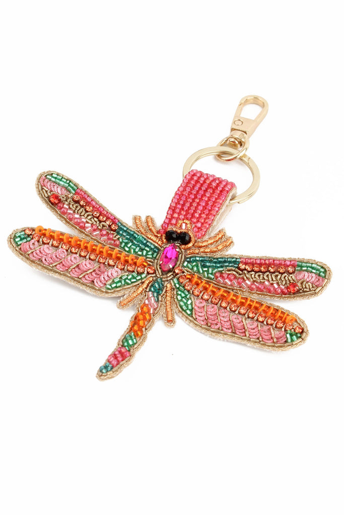 Dragonfly Beaded Keyring/Bag Charm