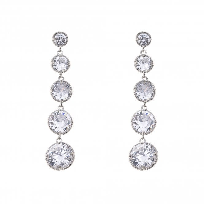 Silver & Crystal Drop Earrings