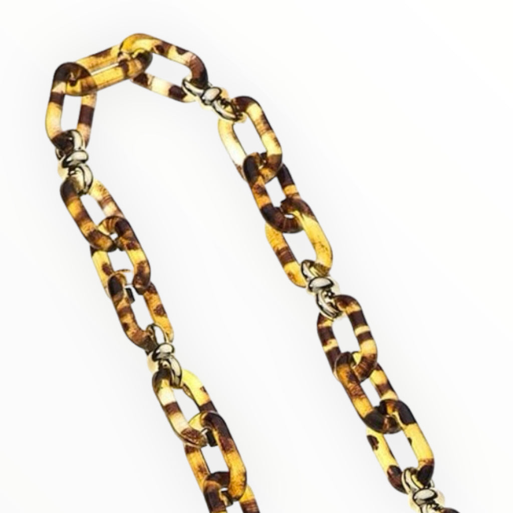 Tortoiseshell & Gold Sunglasses Chain