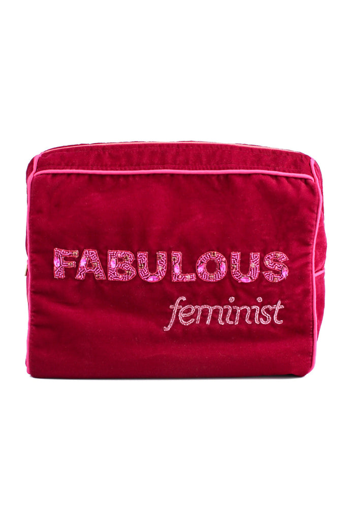 Fabulous Feminist Embellished Large Pouch