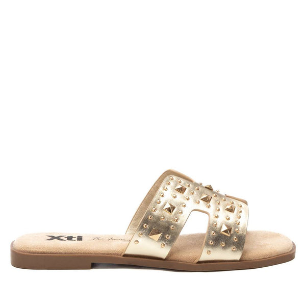 Gold Studded XTI Flat Sandals