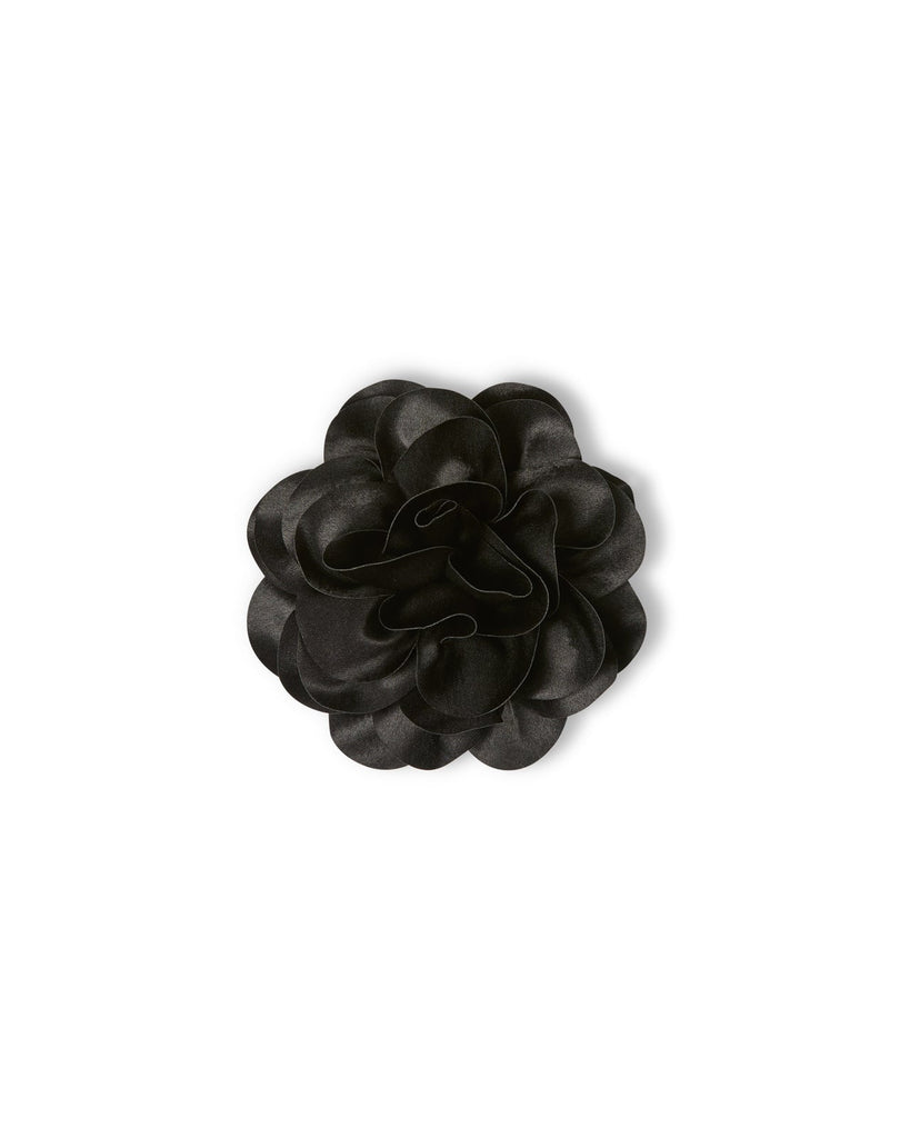 Hove Black Flower Brooch