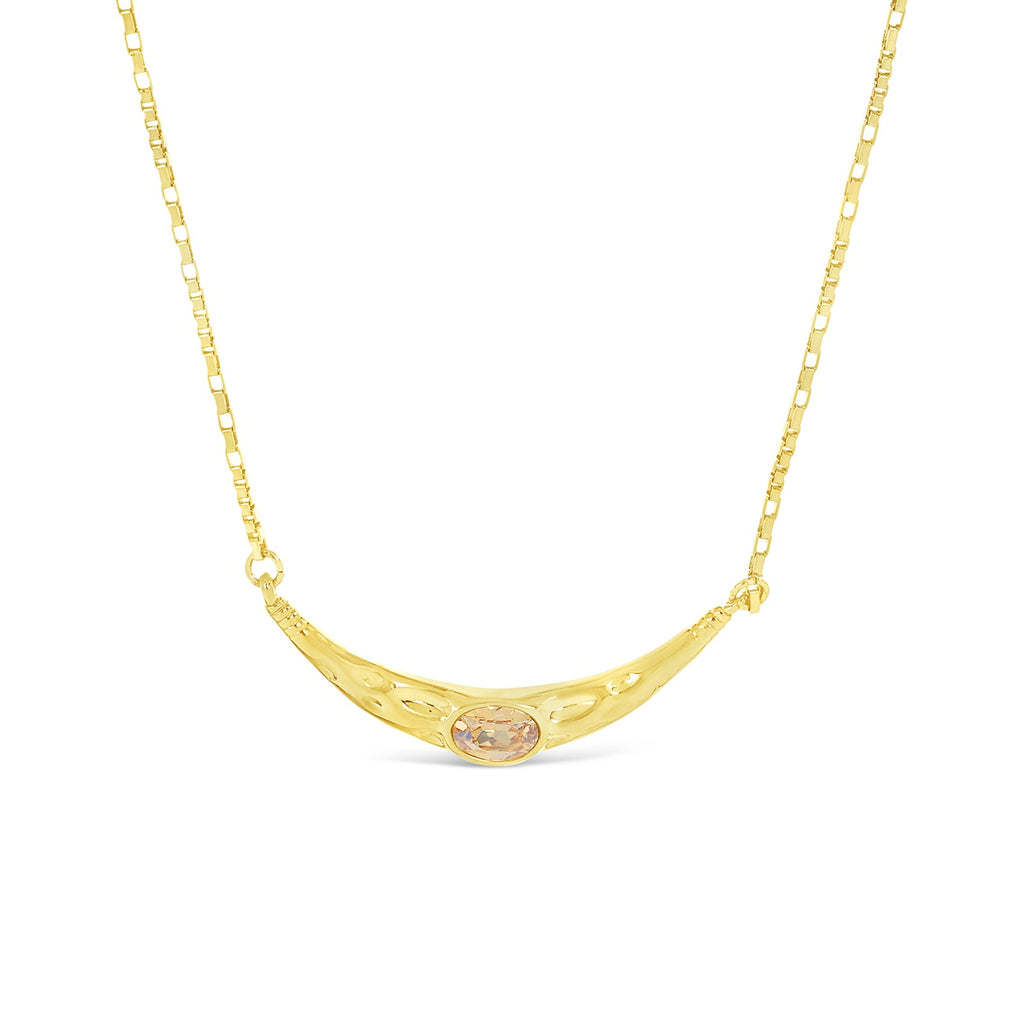Gold & Champagne Crystal Necklace