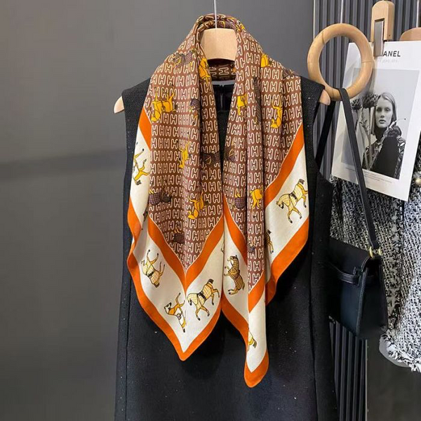 Brown Galloping Grace Neck Scarf