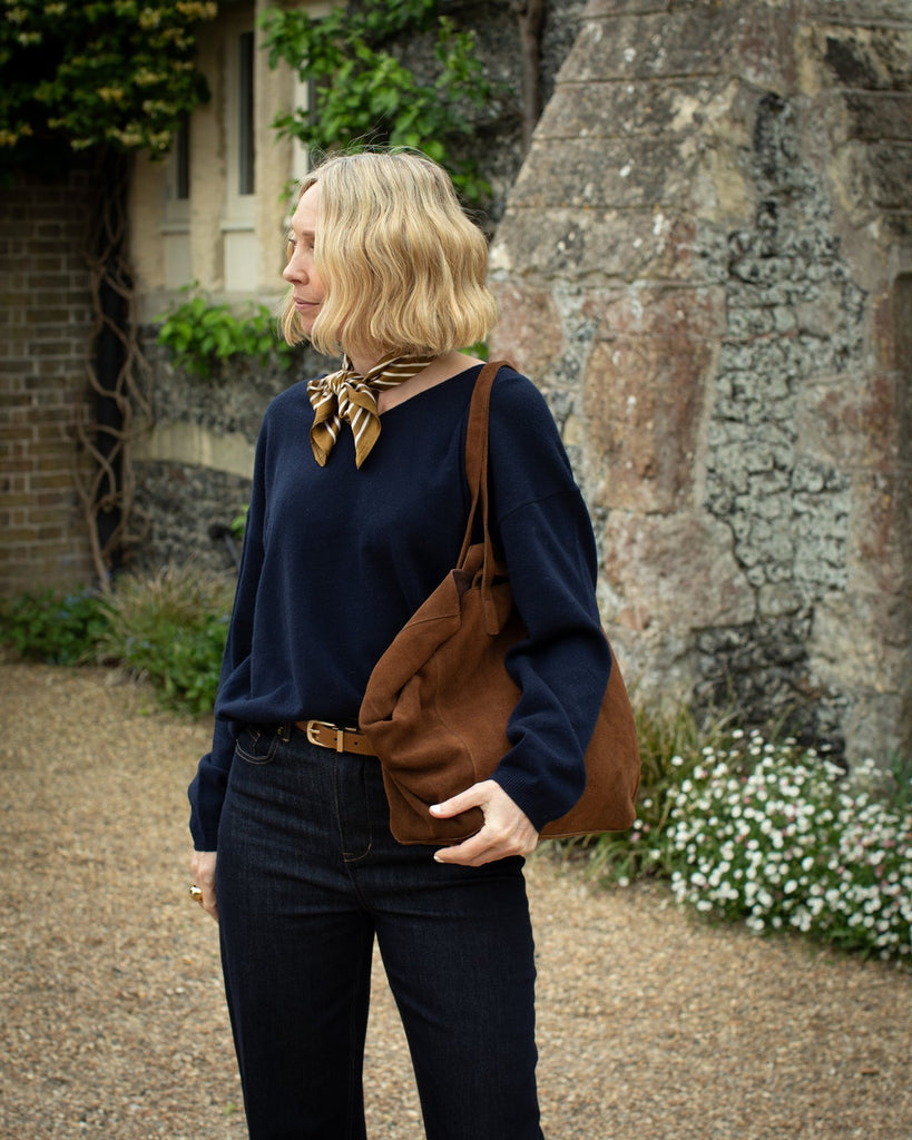 Soho Tan Suede Slouch Handbag