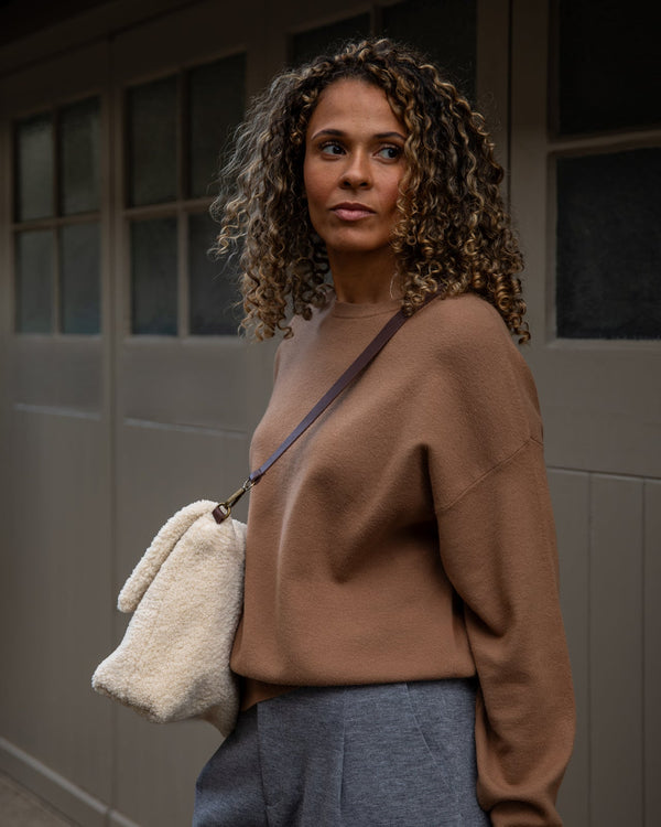 Holborn Cream Sherpa Handbag