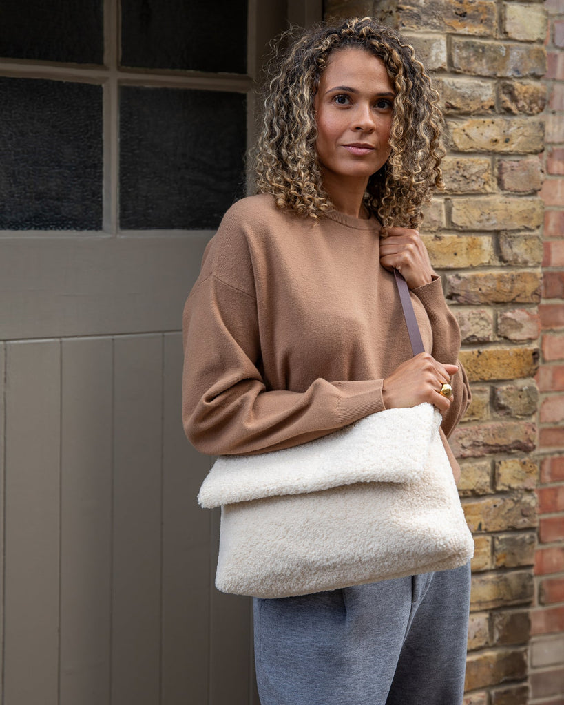 Holborn Cream Sherpa Handbag