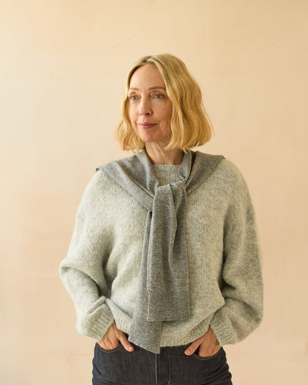 Tori Grey Shrug Scarf