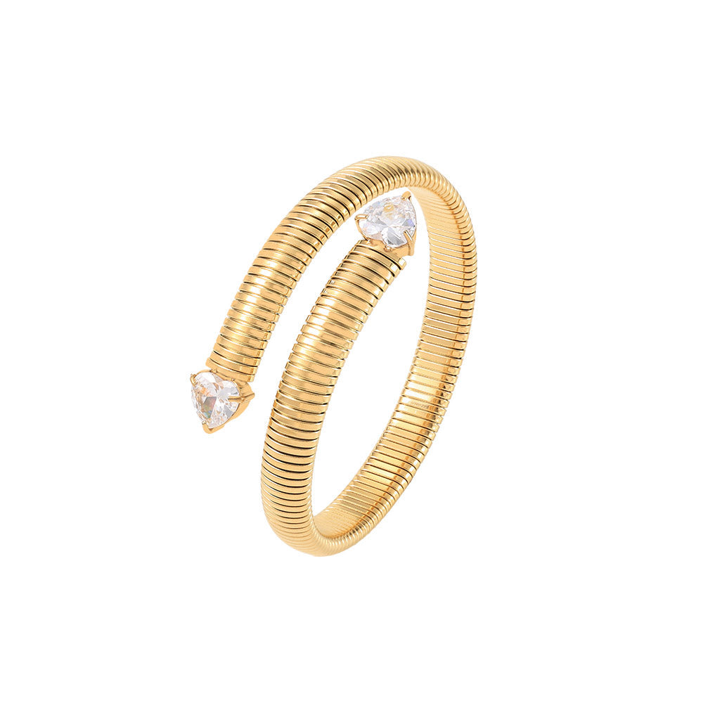 Noemi Gold Wrap Around Bracelet