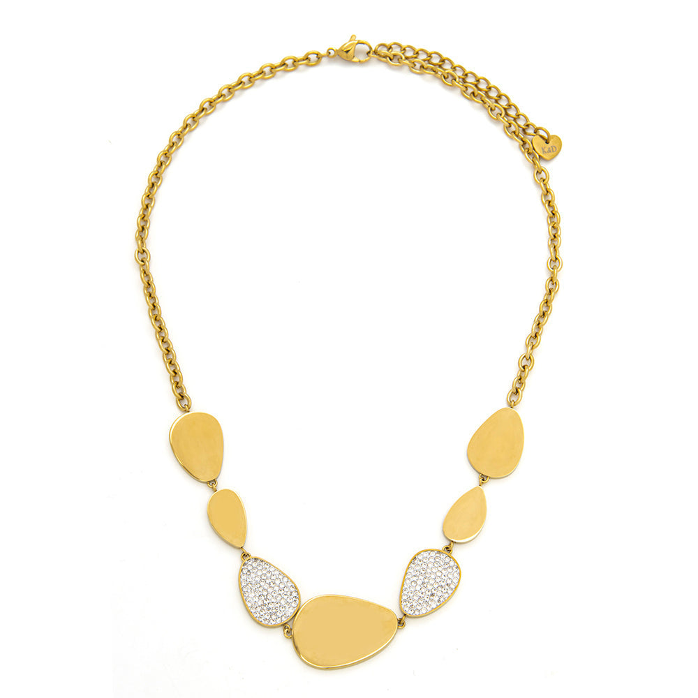 Gold Glow & Crystal Necklace