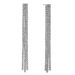 Morgan Silver Crystal Drop Earrings