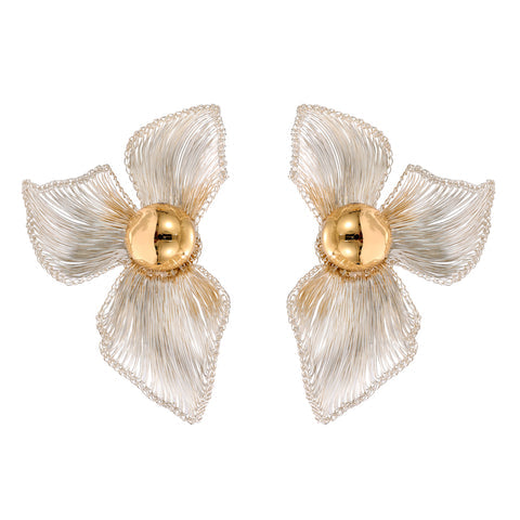 Adeline Woven Statement Floral Earrings