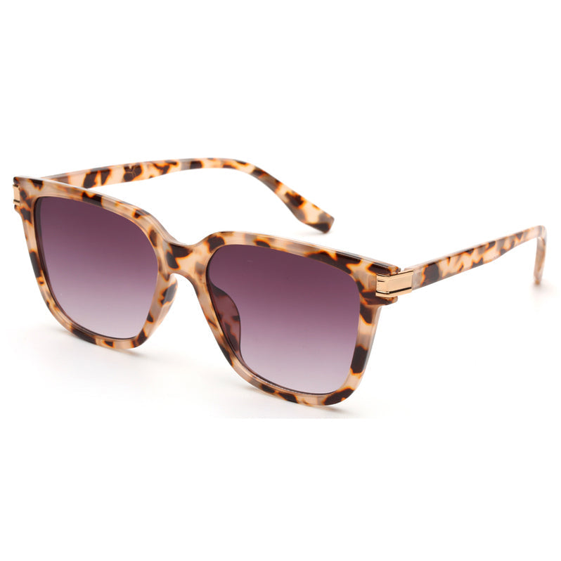 Light Brown Tortoiseshell Oversized Sunglasses