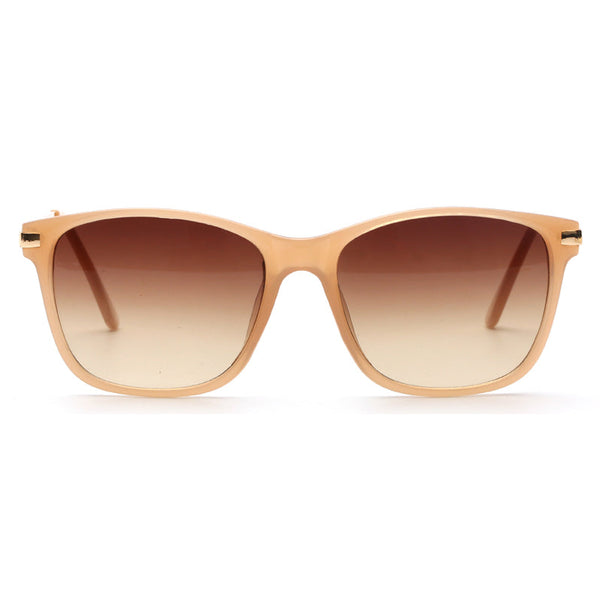 Nude & Gold Oversized Sunglasses