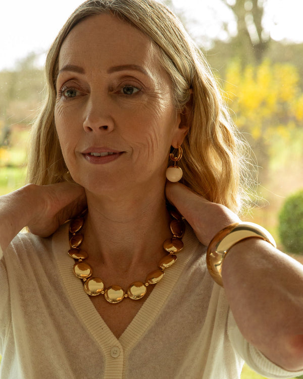 Gold Large Cuff Bangle