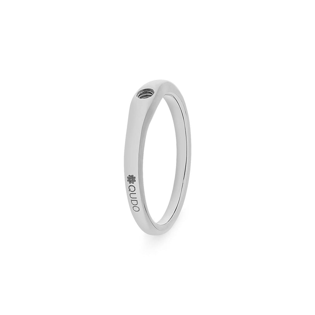 Qudo Silver Fine Basic Ring Band