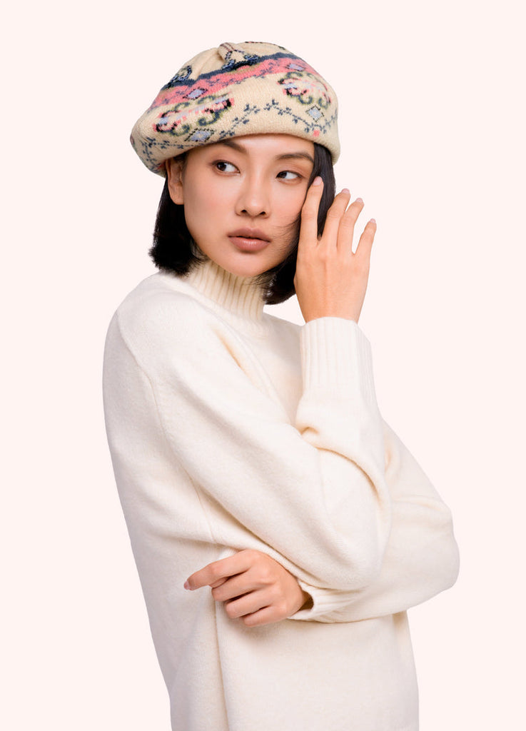 Powder Scandi Cream Mix Beret