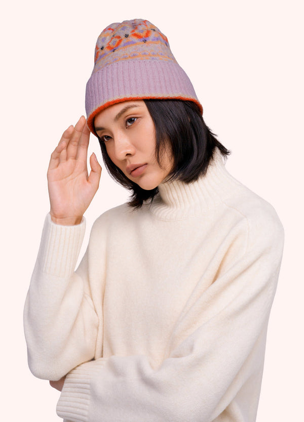 Powder Fair Isle Cream Mix Beannie Hat