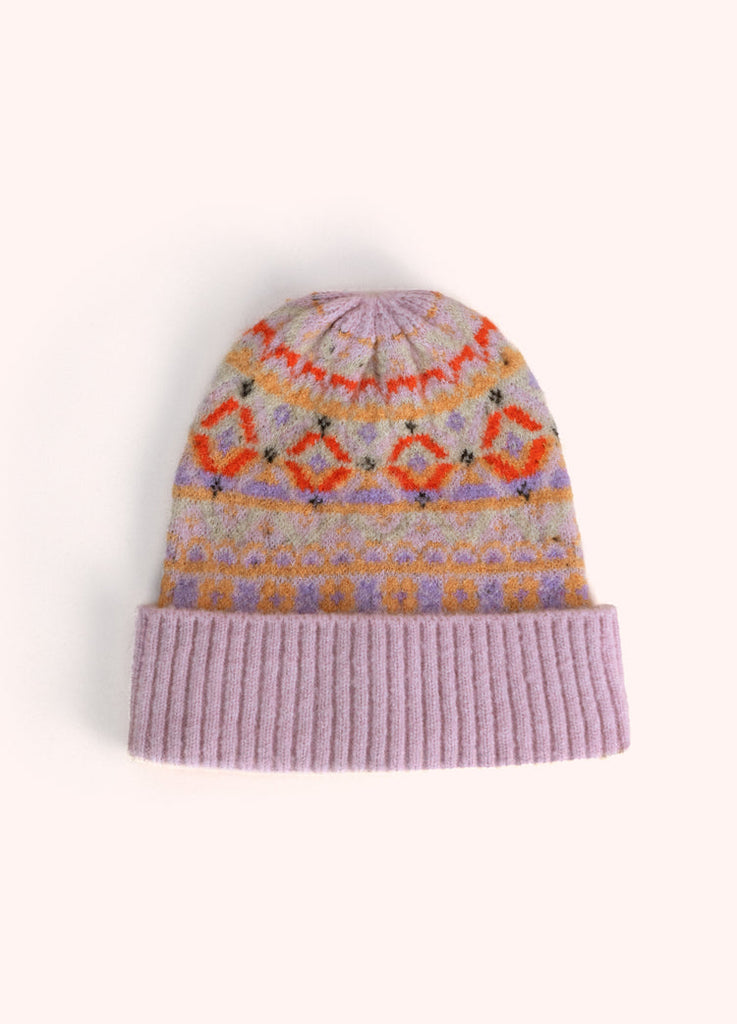Powder Fair Isle Cream Mix Beannie Hat