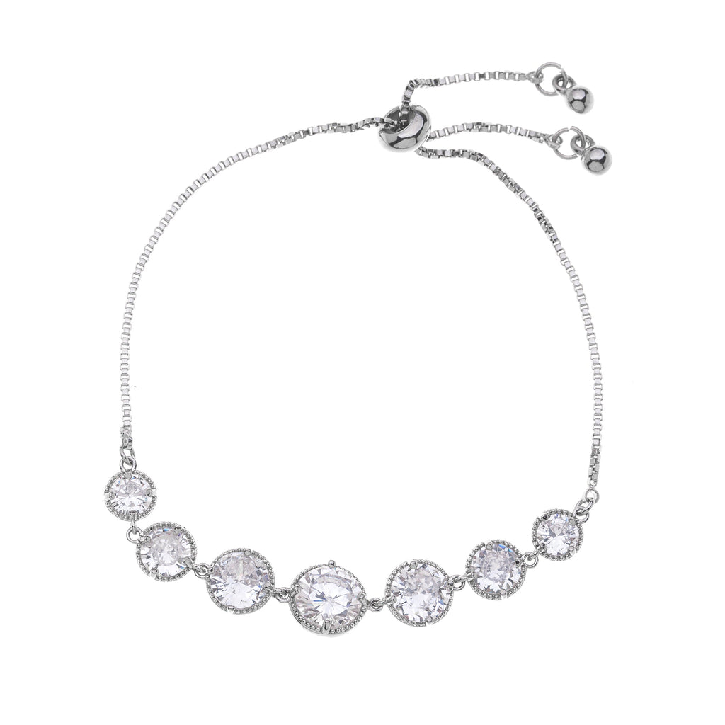 Silver Crystal Chain Bracelet