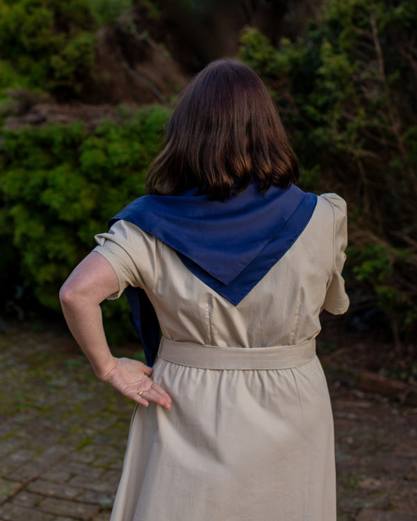 Lila True Navy Neck Scarf