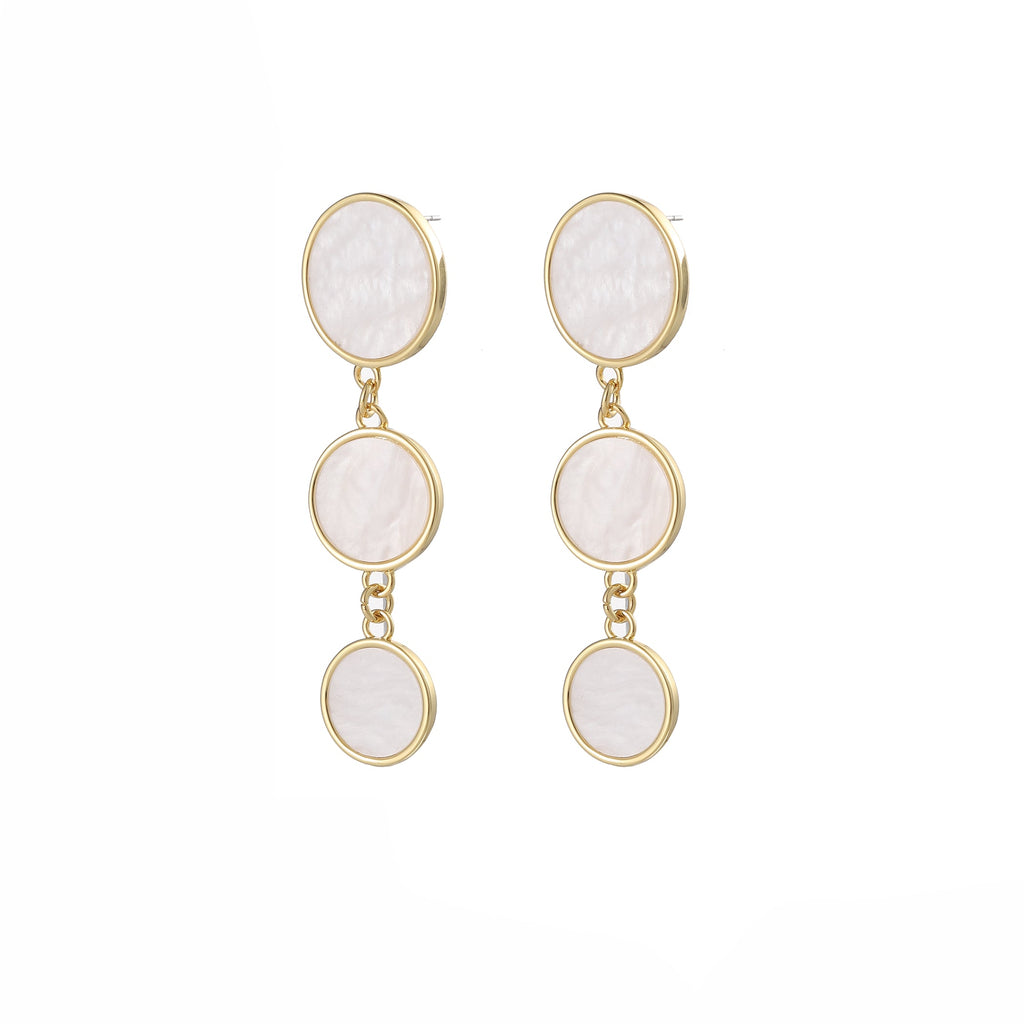 Gold Triple Drop Earrings