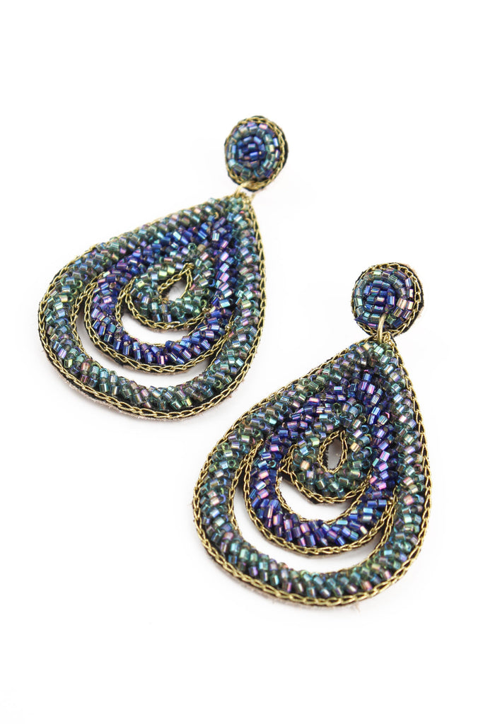 Blue & Teal Teardrop Earrings