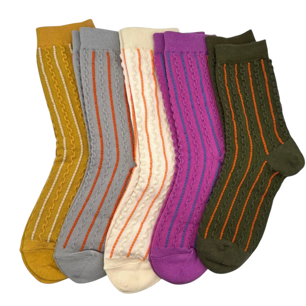 Lyon Textured Print Socks