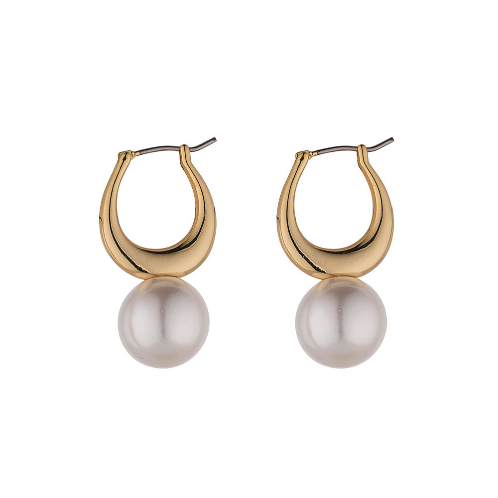 Chunky Pearl & Gold Earrings