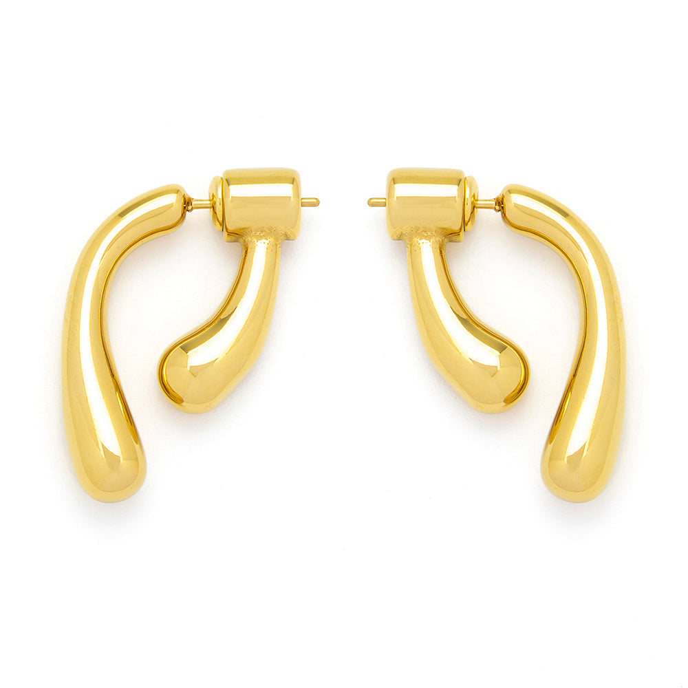 Francesca Double Sided Gold Earrings