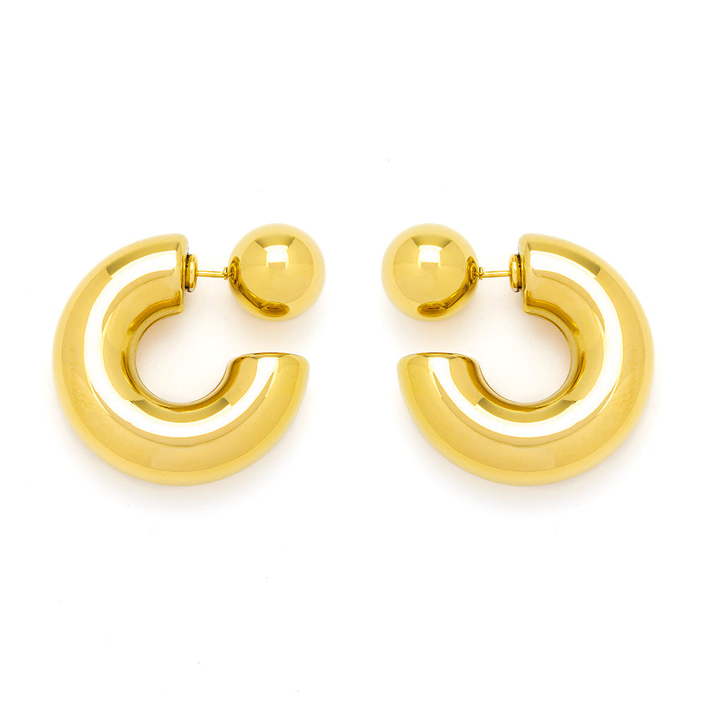 Maliyah Chunky Gold Hoop Earrings
