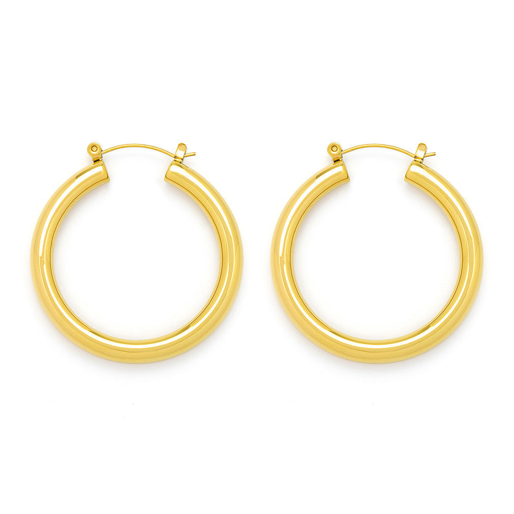 Nylah Gold Hoop Earrings