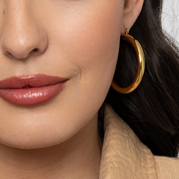 Nylah Gold Hoop Earrings