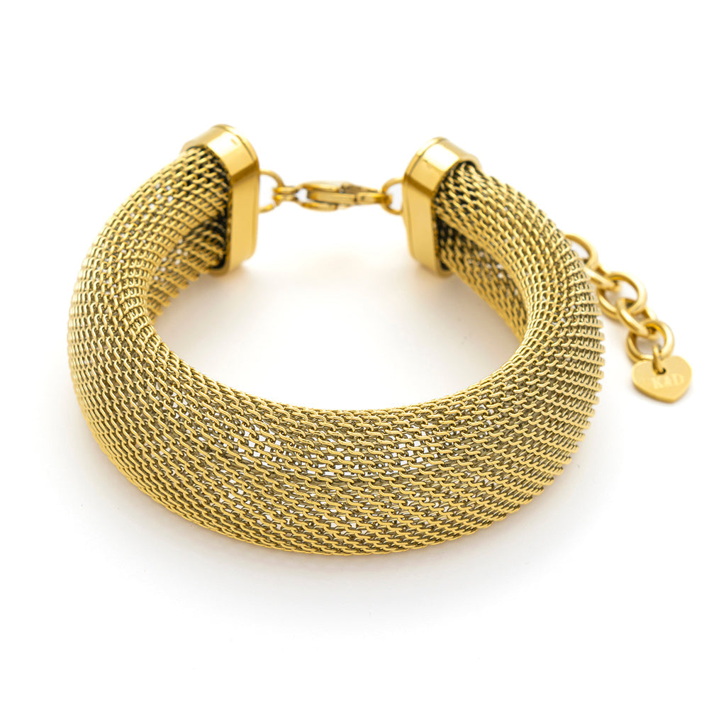 Gold Chunky Mesh Bracelet