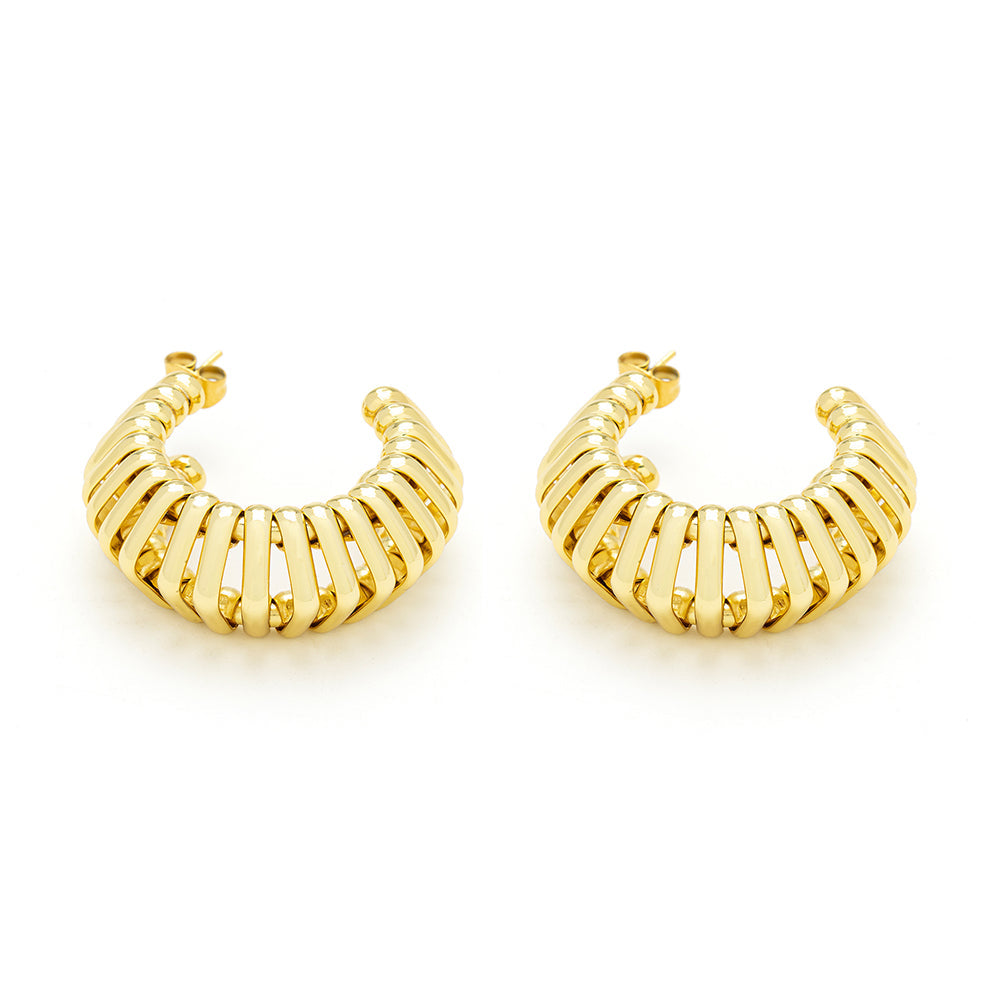 Gold Glamour Hoop Earrings